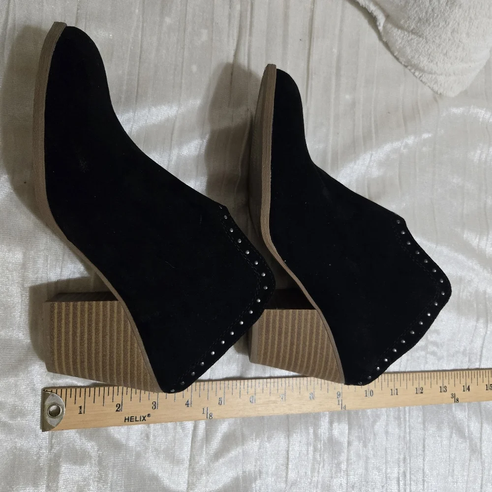 Sonoma Chic Black Ankle Booties With Open Back. EUC Worn Once! Size 7 1/2